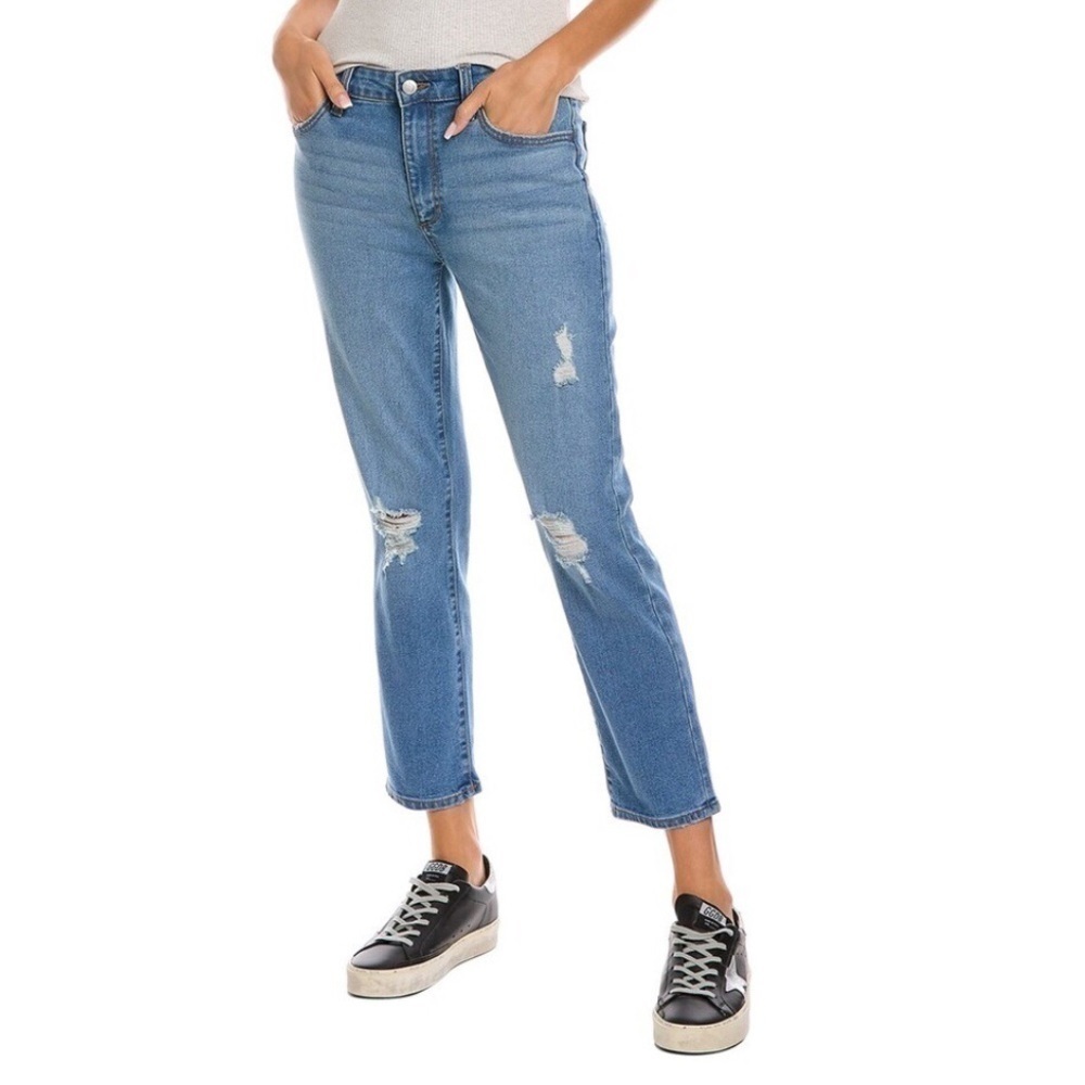 Joe’s Jeans Tomboy Slim Jean in Bibiana High Waisted Distressed Ankle Cropped